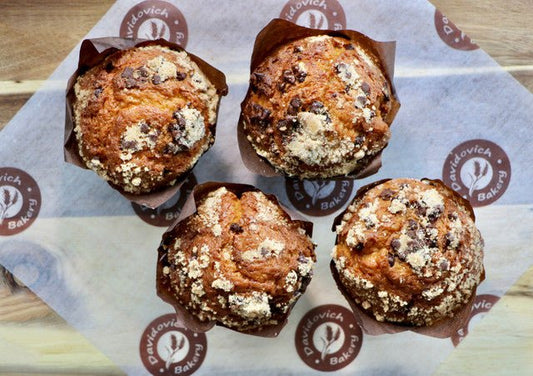 Chocolate Chip Muffins 4 Pack - #shop_#MuffinsDavidovich Bakery
