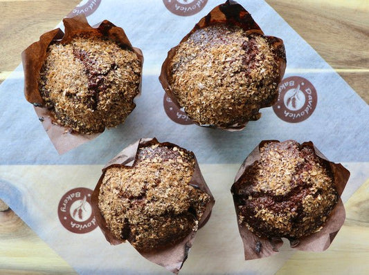 Honey Raisin Bran Muffins 4 pack - #shop_#MuffinsDavidovich Bakery
