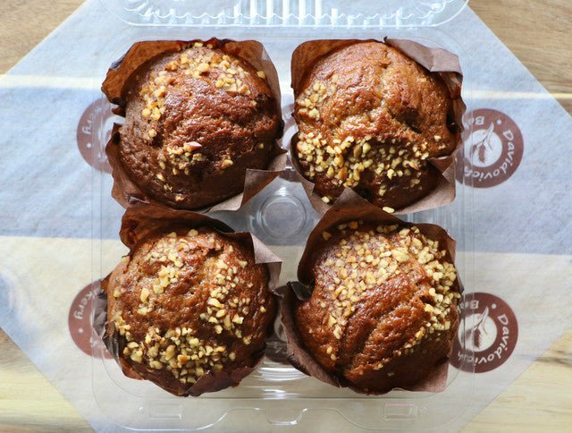 Banana Nut Muffins 4 pack - #shop_#MuffinsDavidovich Bakery