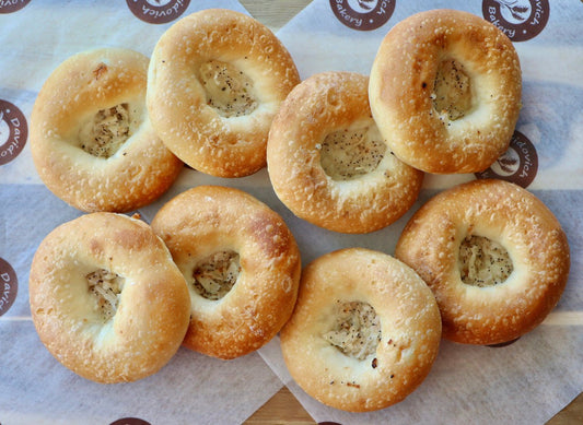 Bialy Bagels 8 Pack - #shop_#BagelsDavidovich Bakery
