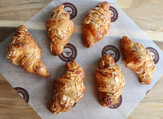 Medium Almond French Croissants 6 Pieces - #shop_#PastriesDavidovich Bakery