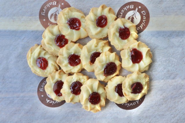 Mini Red Cherry Cookies Small Box 8oz - #shop_#cookiesDavidovich Bakery